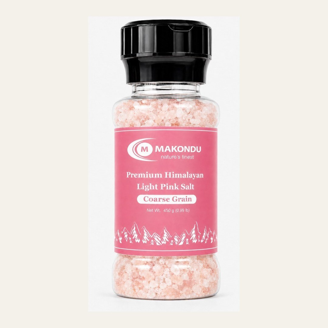 Makondu Himalayan Light Pink Coarse Salt plastic grinder, 220 g